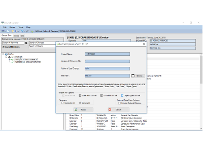 New BACnet Explorer with Engineering Data Exchange (EDE) export