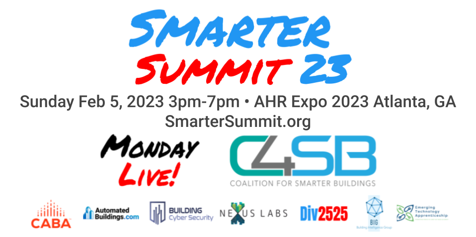 Smarter Summit 23  Sunday, Feb/5 at AHR Expo.